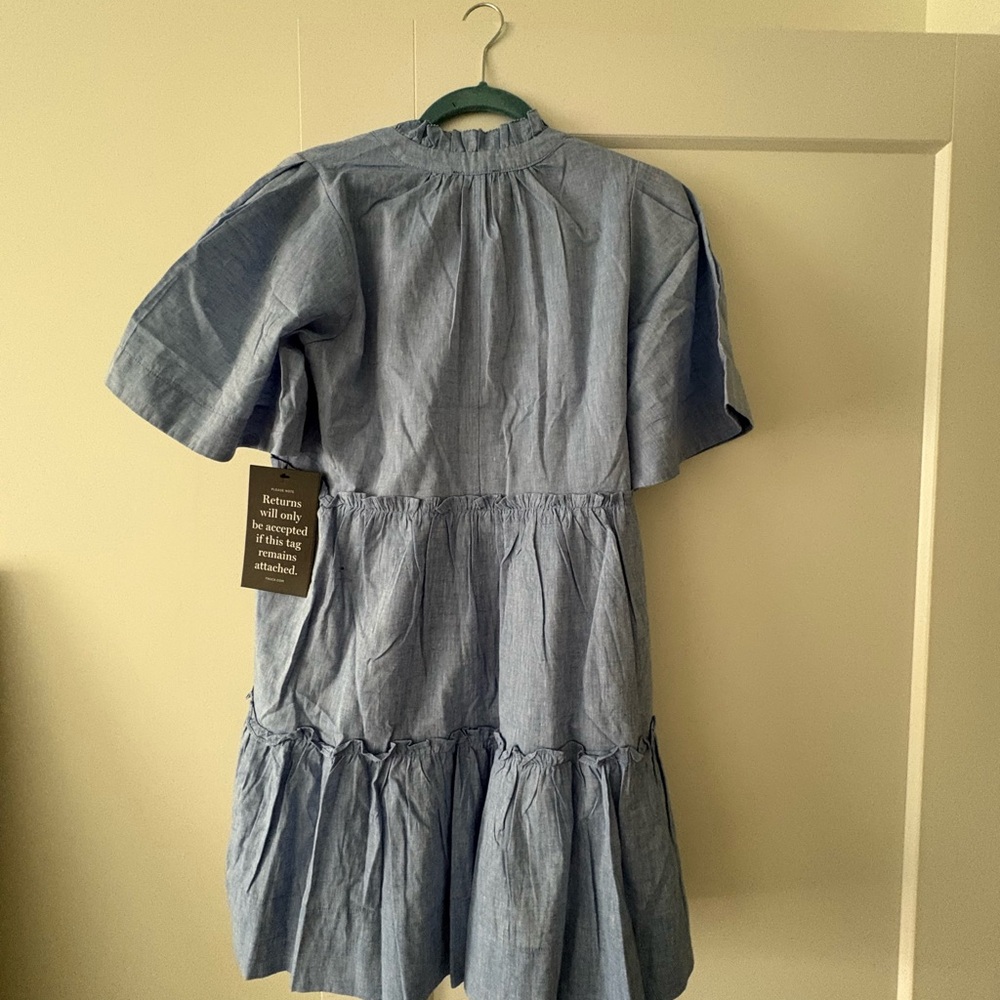Tuckernuck Light Blue Tiered Cotton Midi Dress - Picture 2 of 3